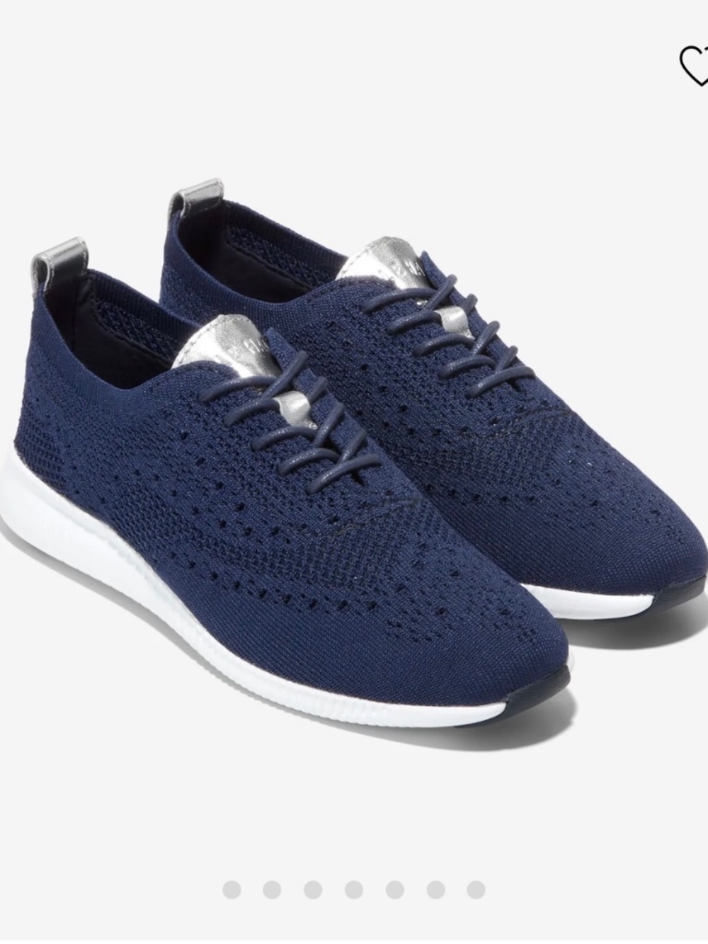 Cole Haan 2.0 Zerogrand Stitchlite Wingtip Oxford sneaker in navy